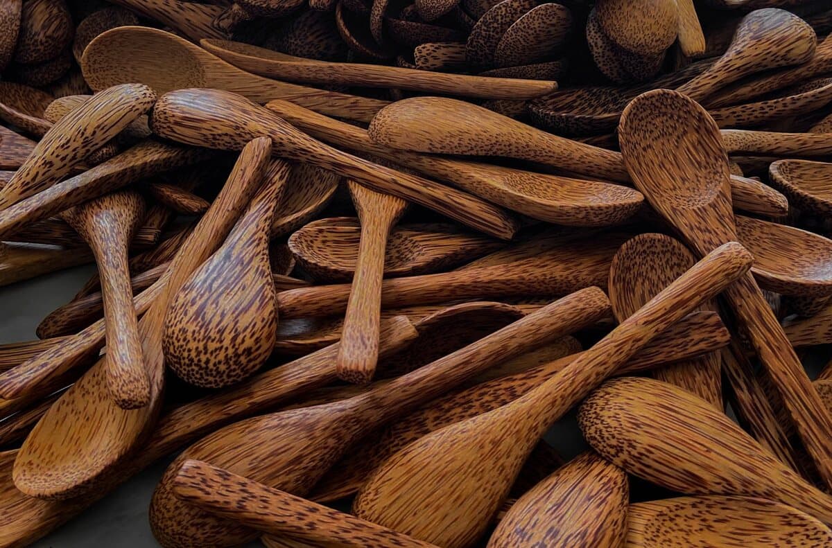 Couverts en bois de coco